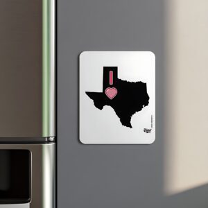 State Print™ – I Love Texas (Physical Magnet)